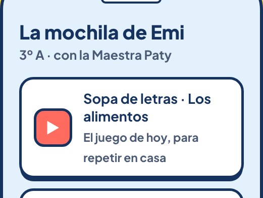 La mochila del alumno con su juego, su guía y su repaso